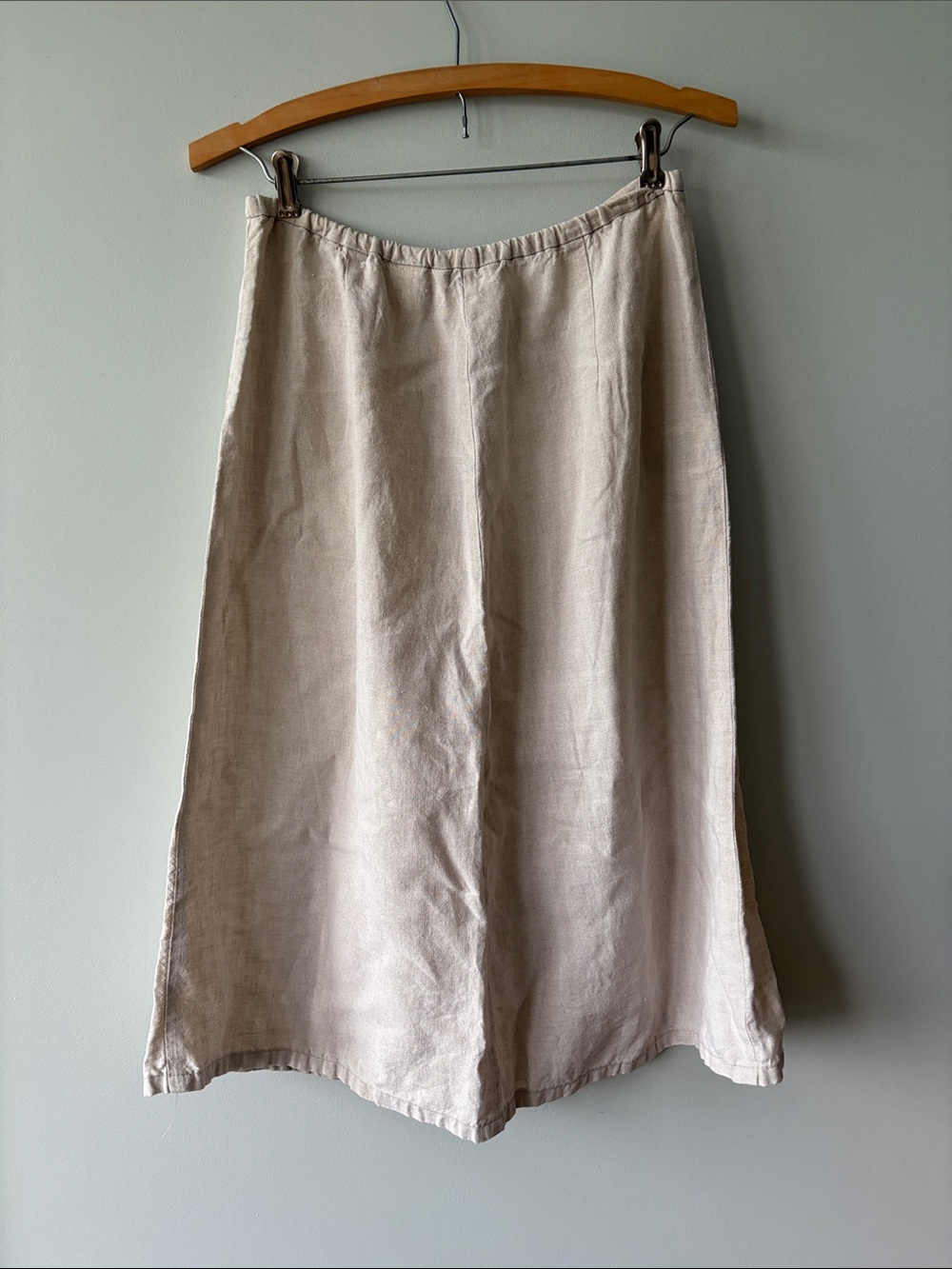 Eddie Bauer Button-Front Flax Linen Skirt - Picture 4 of 6